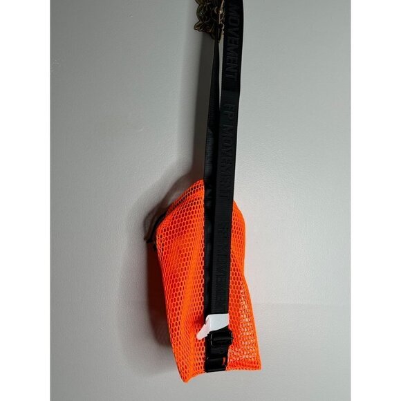 Free People FP Movement Mini Mesh Sling Bag Neon Orange NEW Double Bag - Picture 5 of 7